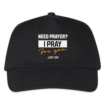 I Pray for You Prayer Message - Kids’ Baseball Cap - black - Front