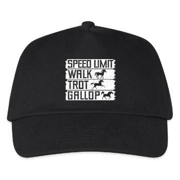 Horseback Riding Walk Trot Gallop Horse Rider - Kids’ Baseball Cap - black - Front