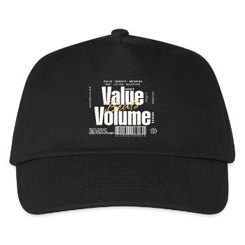 Valeur l’emporte sur le volume – Design de déclaration (foncé) - Casquette de baseball Enfant - noir - Devant