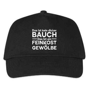 Das Ist Kein Dicker Bauch Das Ist Feinkostgewölbe - Kinder Basecap - Schwarz - Vorne