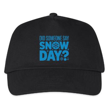 Proud Supporter Of Snow Days Snow Day Winter - Kinder Basecap - Schwarz - Vorne