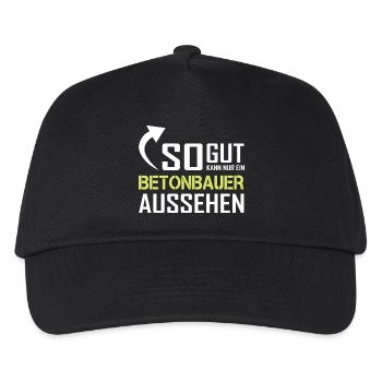 So gut kann nur ein Betonbauer aussehen - Kinder Basecap - Schwarz - Vorne