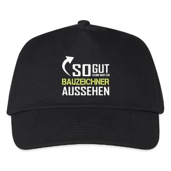 So gut kann nur ein Bauzeichner aussehen - Kinder Basecap - Schwarz - Vorne