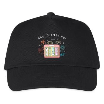 AAC Communication Sign Language SLP - Kids’ Baseball Cap - black - Front