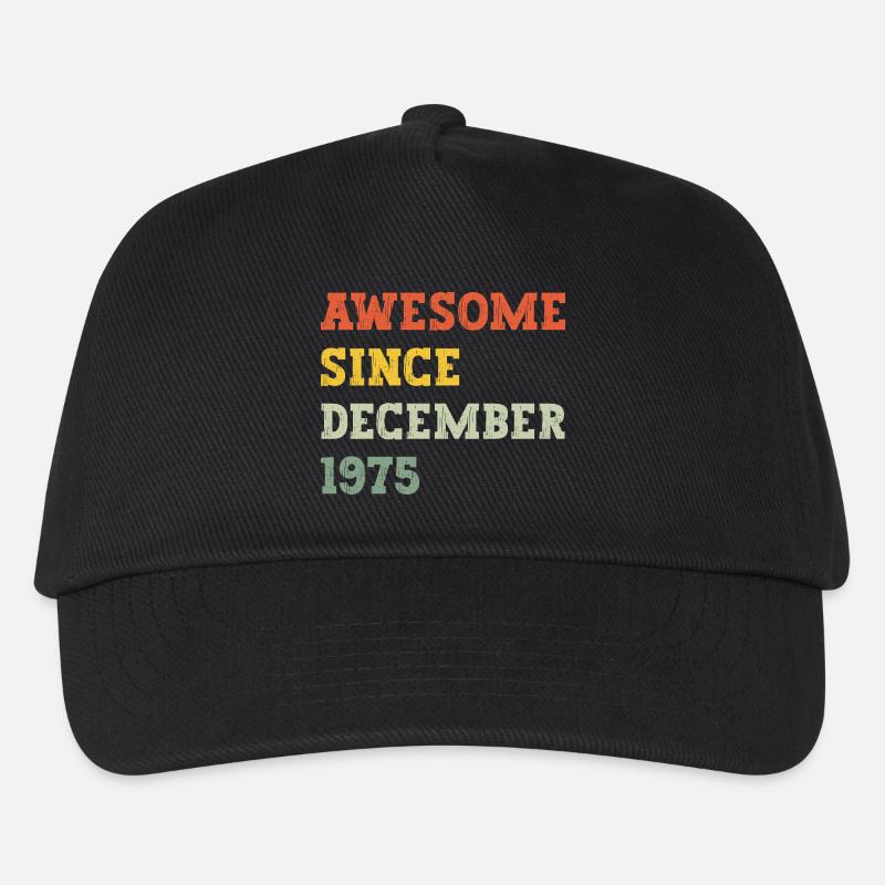 1975 Dezember Geburtstagsgeschenk - Kinder Basecap - Schwarz