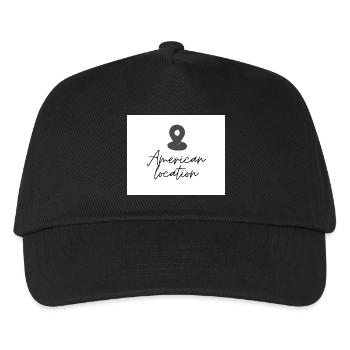 American Location Pin - Kids’ Baseball Cap - black - Front