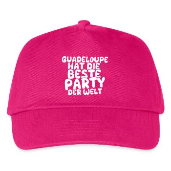 Geschenk für Guadeloupe - Kinder Basecap - Fuchsia - Vorne