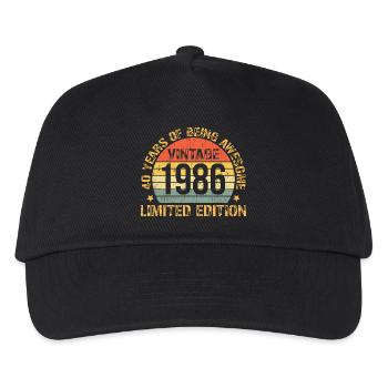 40 Year Birthday Decorations 1985 40th Birthday  - Kinder Basecap - Schwarz - Vorne