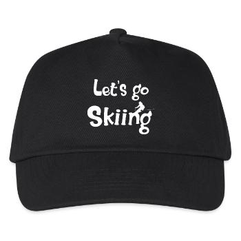 Bold ski lover - Kids’ Baseball Cap - black - Front