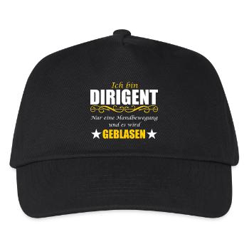 Dirigent lustiger Spruch Wortwitz Ironie Blasmusik - Kinder Basecap - Schwarz - Vorne