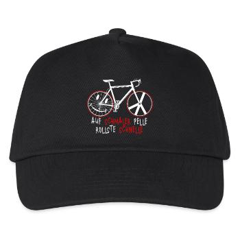 Rennrad - Kinder Basecap - Schwarz - Vorne