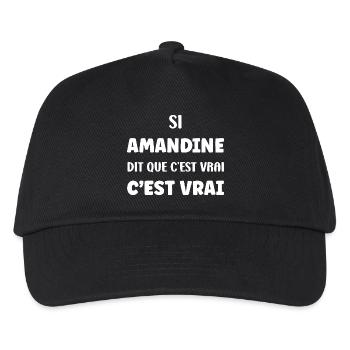 Amanda says it's true - Kids’ Baseball Cap - black - Front