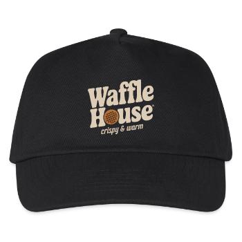 Waffle House – Crispy & Warm - Kinder Basecap - Schwarz - Vorne