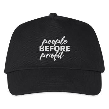 People Before Profit Activism Justice Logo - Kids’ Baseball Cap - black - Front
