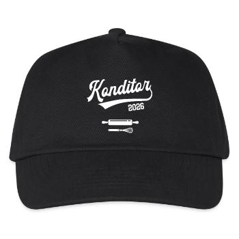 Konditor 2026 Ausbildung Beruf Konditorei Azubi - Kinder Basecap - Schwarz - Vorne