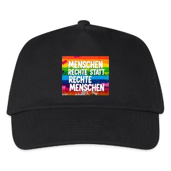 Human Rights Instead of Right-Wing People Statement - Kids’ Baseball Cap - black - Front