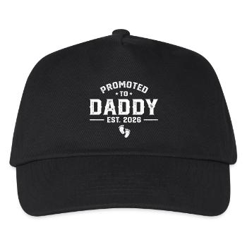 Daddy Est 2026 neuer Vater, befördert zum Daddy Est 2026 - Kinder Basecap - Schwarz - Vorne