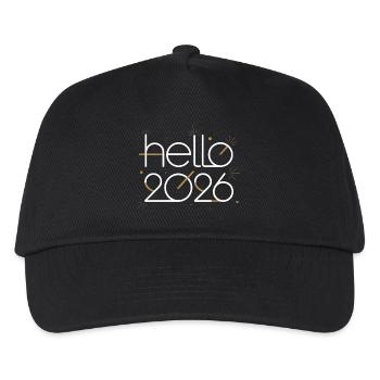 Hello 2026 Neon Outline - Kids’ Baseball Cap - black - Front