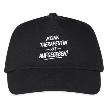 My therapist gave up - Kids’ Baseball Cap - black - Front