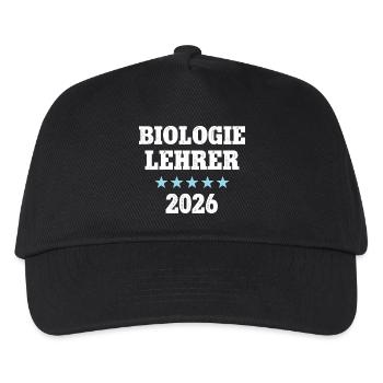 Biologie Lehrer 2026 Biolehrer Biologielehre Bio - Kinder Basecap - Schwarz - Vorne