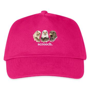 Adler kreischen Lustiges Kreischen für Adlerliebha - Kinder Basecap - Fuchsia - Vorne