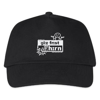 Gier frisst Hirn - phonetic art - Kinder Basecap - Schwarz - Vorne