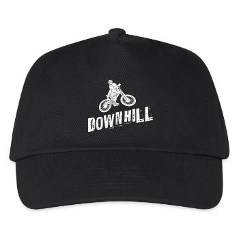 Downhill Mountain Bike - Kids’ Baseball Cap - black - Front