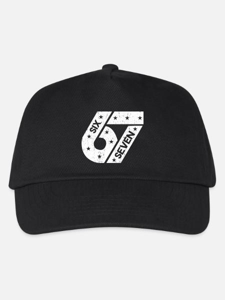 Six Seven 67 Vintage College Number Meme - Kinder Basecap - Schwarz