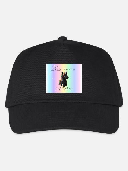 Be a Unicorn in a field of horses - Kinder Basecap - Schwarz