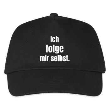 Ich folge mir selbst: Selbstführung - Kinder Basecap - Schwarz - Vorne
