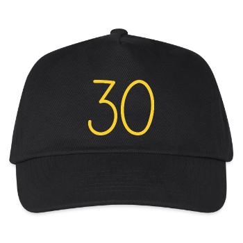 30 - Kids’ Baseball Cap - black - Front