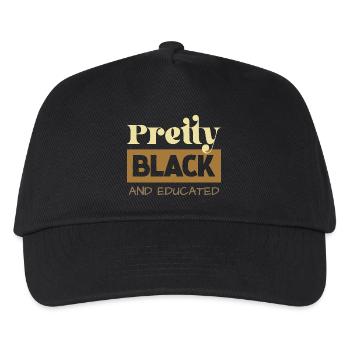 Pretty Black & Educated Tee - Kinder Basecap - Schwarz - Vorne