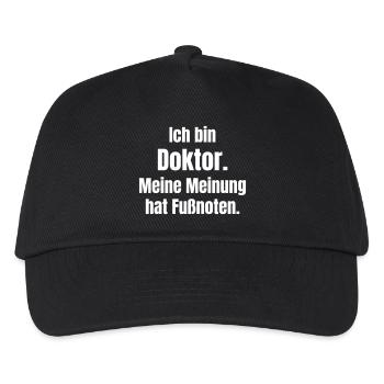 Ich bin Doktor – Fußnoten-Meinung - Kinder Basecap - Schwarz - Vorne