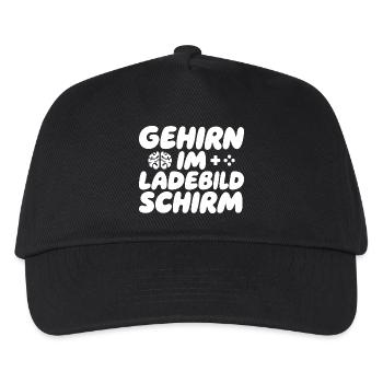 Gehirn im Ladebildschirm - Kinder Basecap - Schwarz - Vorne