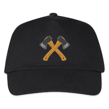 Crossed Axes - Kids’ Baseball Cap - black - Front