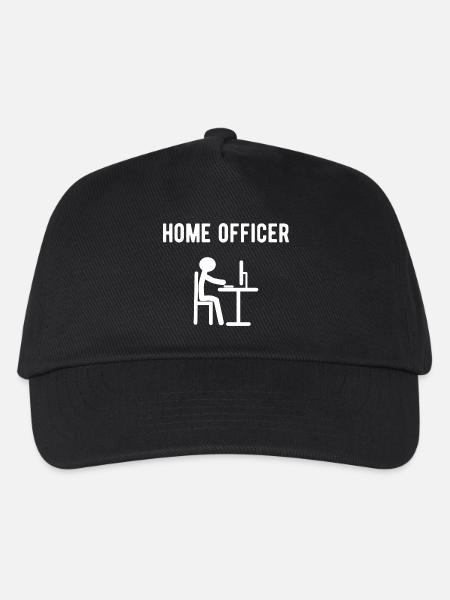 Home officer - Kinder Basecap - Schwarz