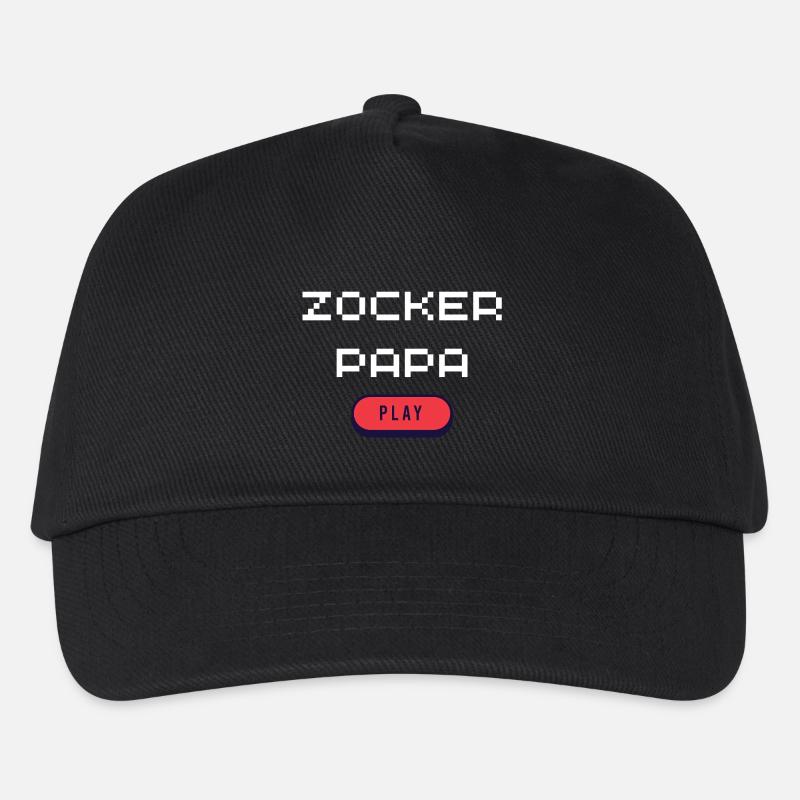 Zocker Papa - Kinder Basecap - Schwarz