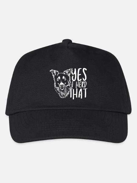Wolf head with handwritten text - Kids’ Baseball Cap - black