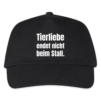 Tierliebe endet nicht beim Stall - Kinder Basecap - Schwarz - Vorne