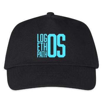 Logos Ethos Pathos Rhetorik Philosophie Student - Kinder Basecap - Schwarz - Vorne