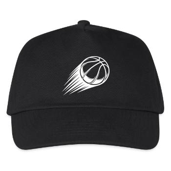 Basketball Bewegung Weiß Symbol - Kinder Basecap - Schwarz - Vorne