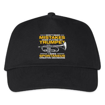 I don't make mistakes Trompete Trompetenspieler - Kinder Basecap - Schwarz - Vorne