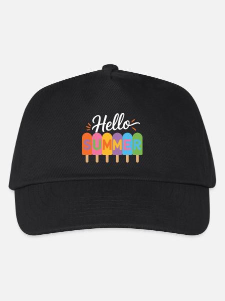 Hallo Sommer - Kinder Basecap - Schwarz