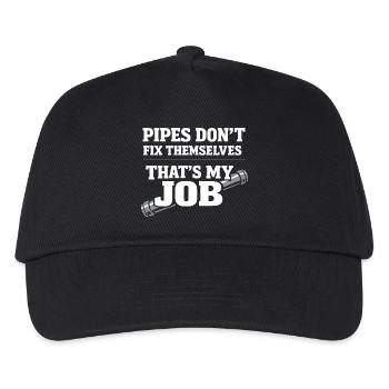 Pipe Whisperer, Plumber, Humor Gift - Kids’ Baseball Cap - black - Front