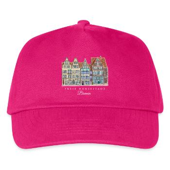 Free Hanseatic City of Bremen - Row of Houses Drawing - Kids’ Baseball Cap - fuchsia - Front