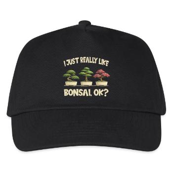 Bonsai funny I just like bonsai very much - Kids’ Baseball Cap - black - Front