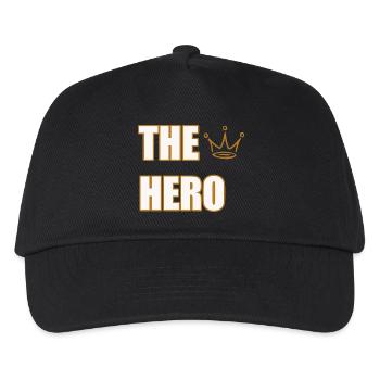 THE HERO – Bold & Powerful Statement Design - Kinder Basecap - Schwarz - Vorne