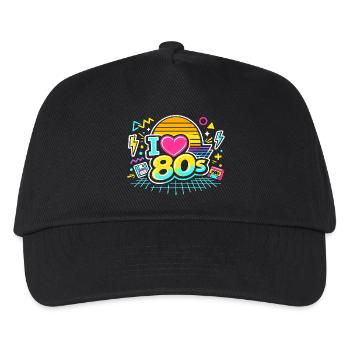 80s I Love The 80s - Kids’ Baseball Cap - black - Front