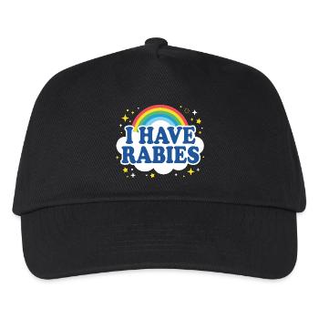 Ich habe Tollwut - Kinder Basecap - Schwarz - Vorne