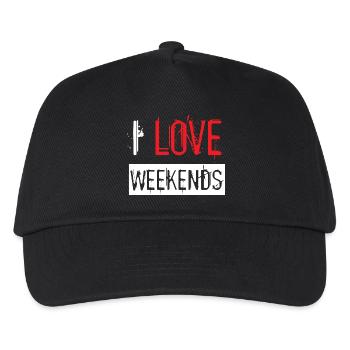 Love Red Paint Splatter Distressed Urban Design - Kids’ Baseball Cap - black - Front
